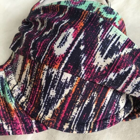 Ninety Six Degrees Tribal Print Push Up Bikini Top Medium Padded Adjustable Swim - Picture 2 of 10